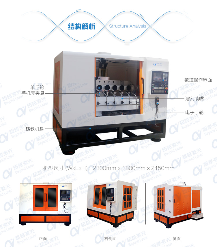 手機殼3D六軸自動化擦拭機展示